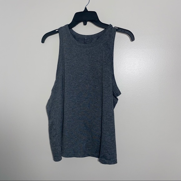 Fabletics Gray Tank Keyhole Back - Picture 3 of 5